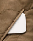 Women's Diamond Quilted Button-Up Padded Jacket